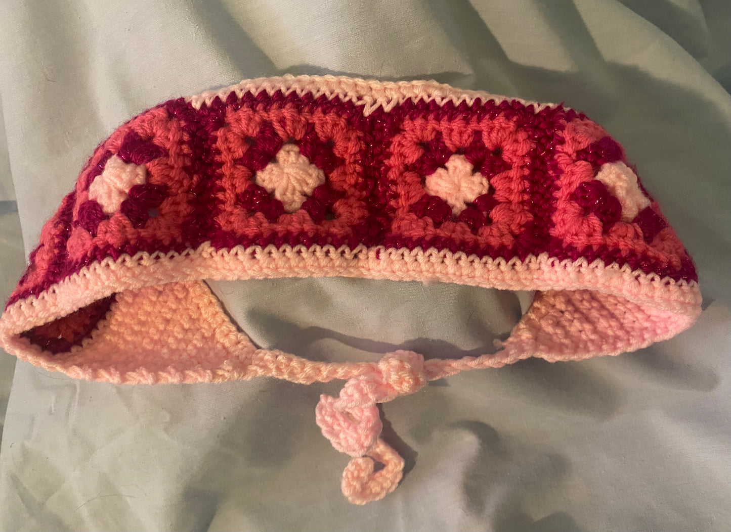 Pink Granny Square Headband