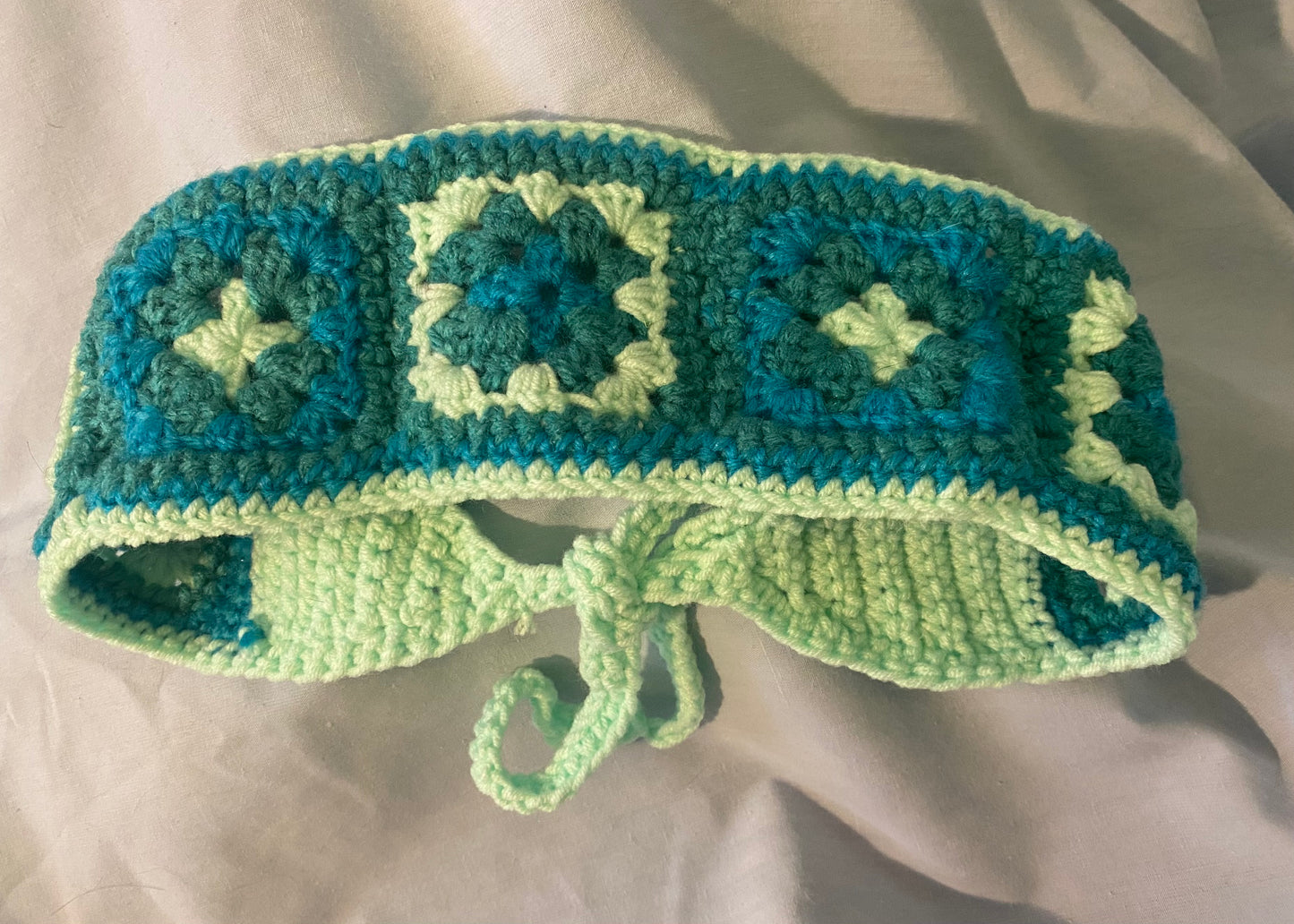 Teal Granny Square headband